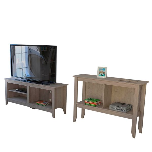 Combo: Rack Tv65 + Arrimo Essential - Rovere